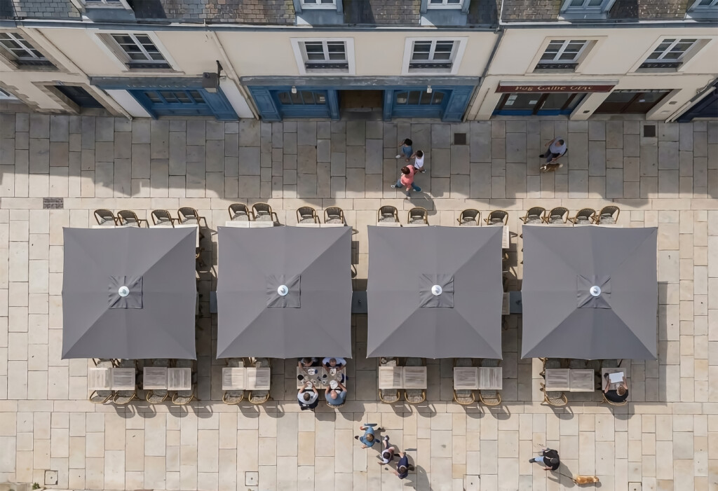 Parasol extérieur commerce Parasol carré extérieur pour commerce/espace détente
